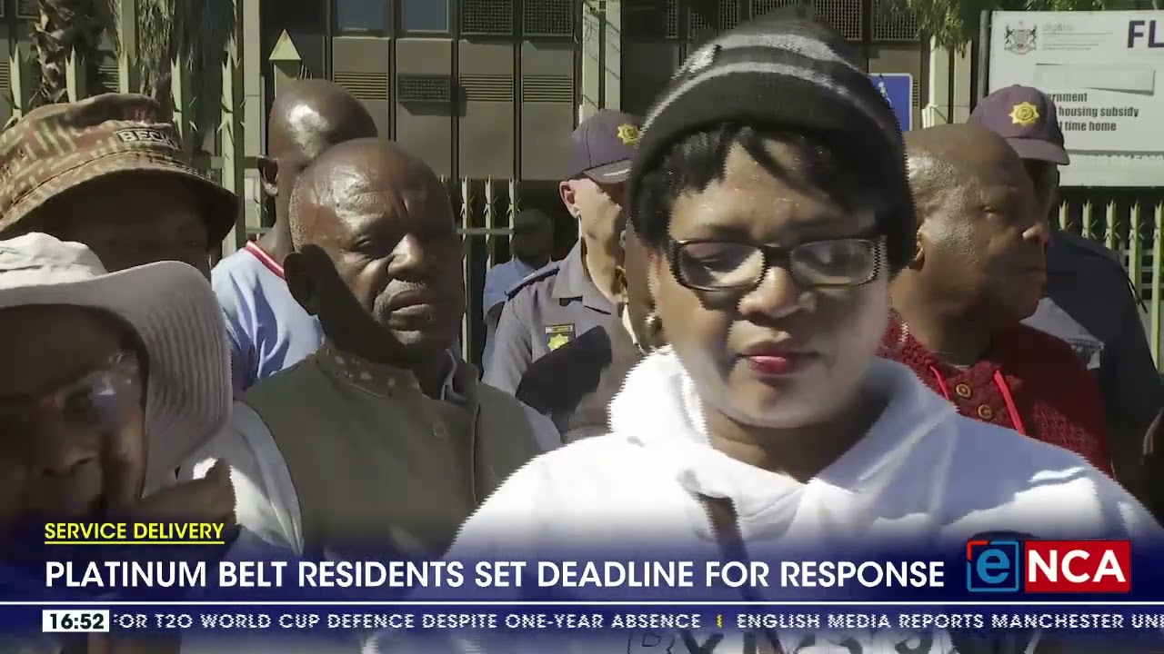 Service Delivery | Platinum belt residents set deadline for response