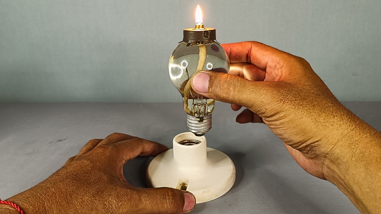 Rustic Kerosene Light Bulb Lamp Design