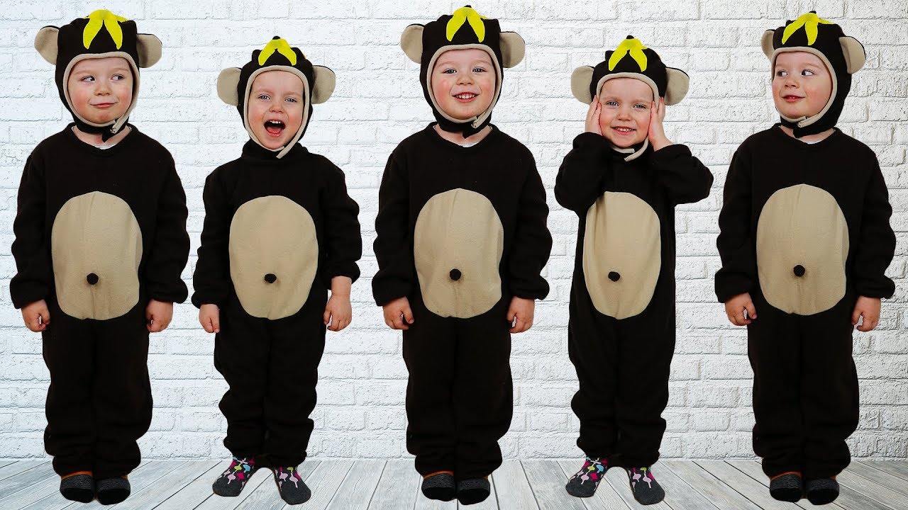 Five Little Monkeys Jumping On The Bed | Nursery Rhymes & Kids Songs | Gaby and Alex
