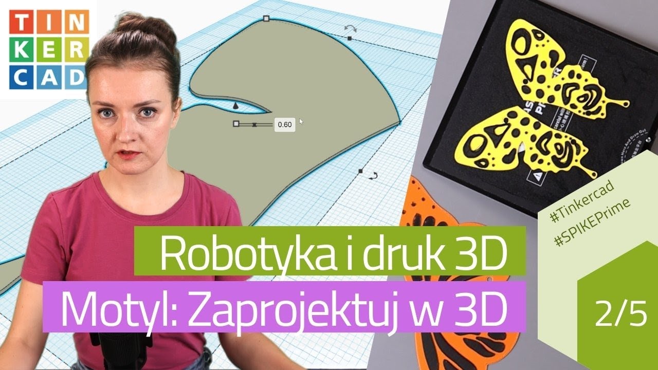 Druk 3D i Motyl SPIKE Prime – część 2/5 – Zaprojektuj
