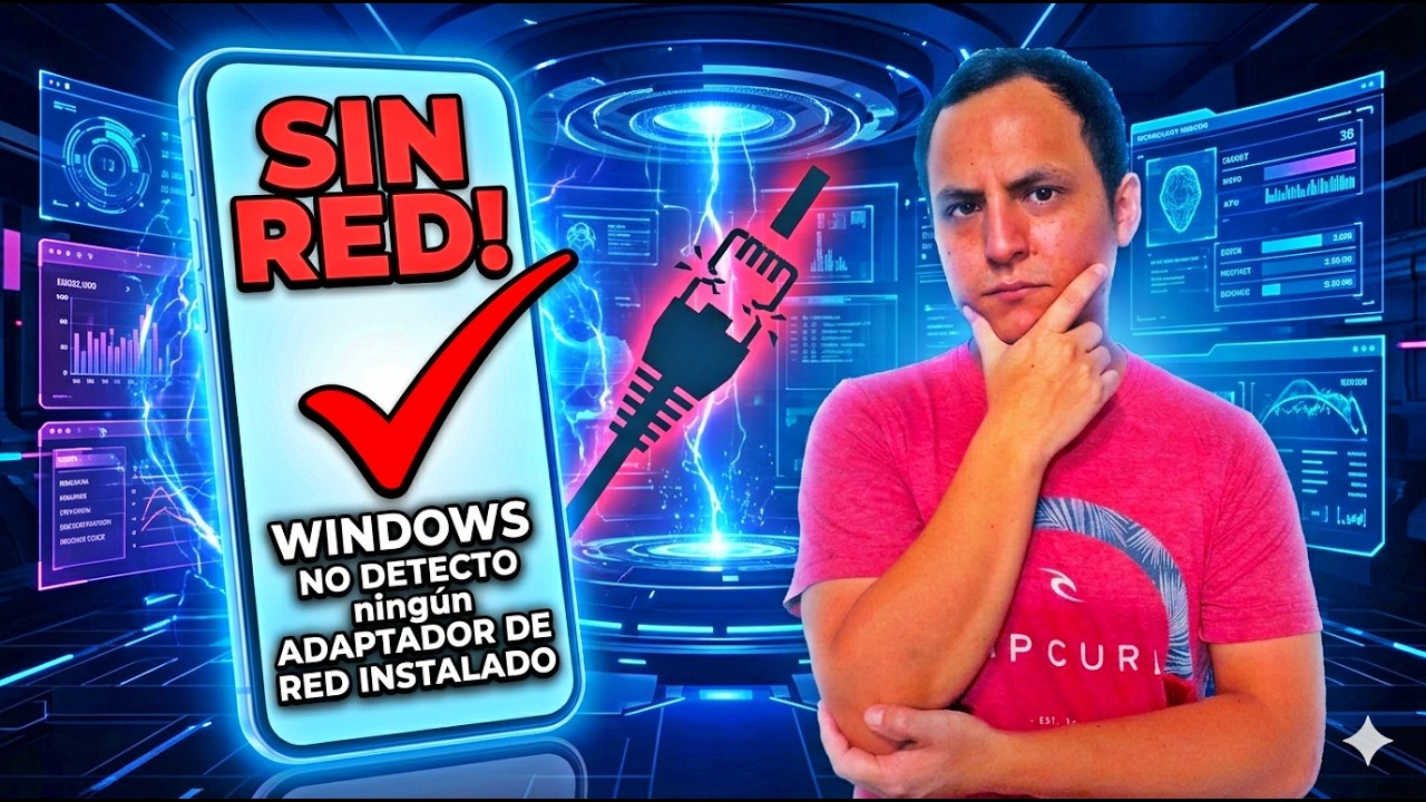 WINDOWS NO DETECTO ningún ADAPTADOR de RED INSTALADO (NO estas CONECTADO a NINGUNA RED)