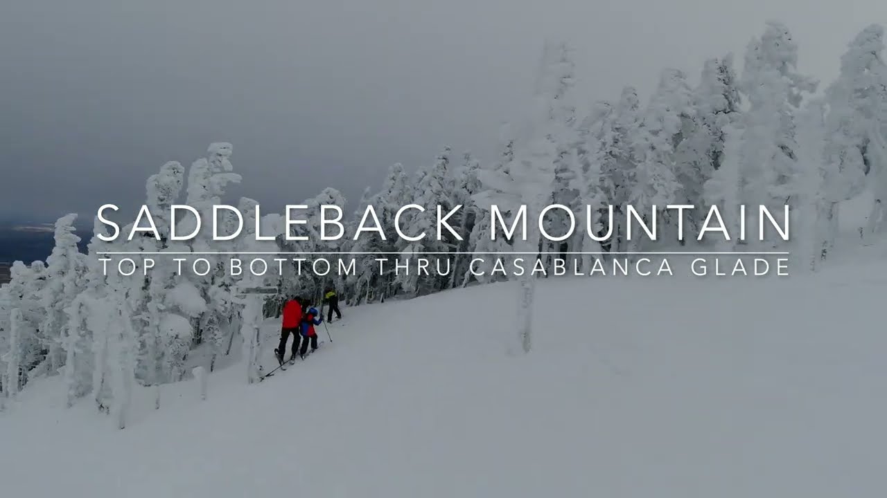 Saddleback Ski Resort - Rangeley, Maine - Top to Bottom Run thru Casablanca Glade - Indy Pass - HD4K