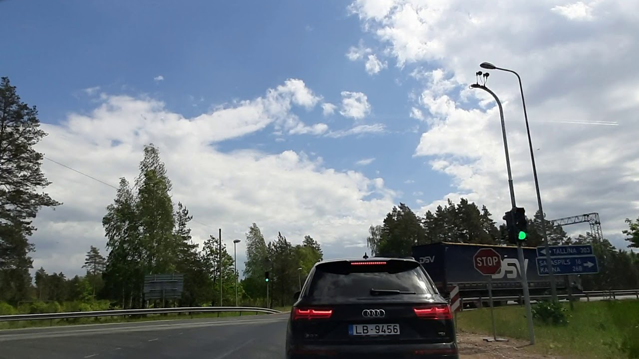 Eu roads. Riga-Mucenieki road A4,E77,E67 По дорогам Латвии. Рига - Муциниеки.