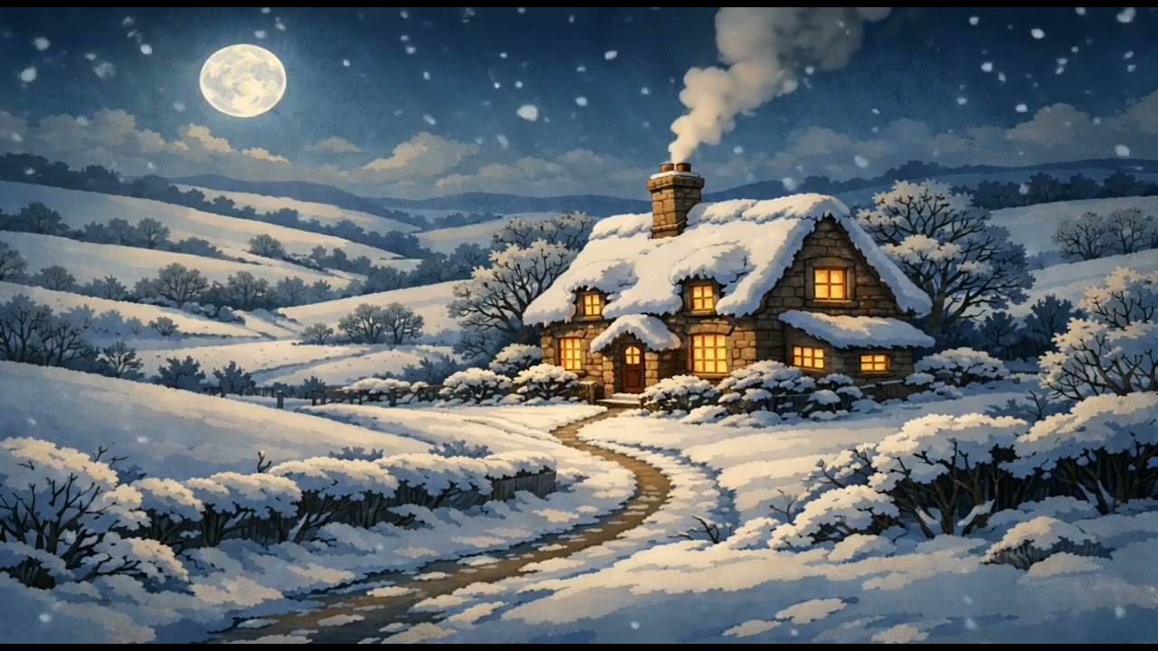 Cozy Winter: A Quiet Evening in an English Cottage ❄️🏡🌙