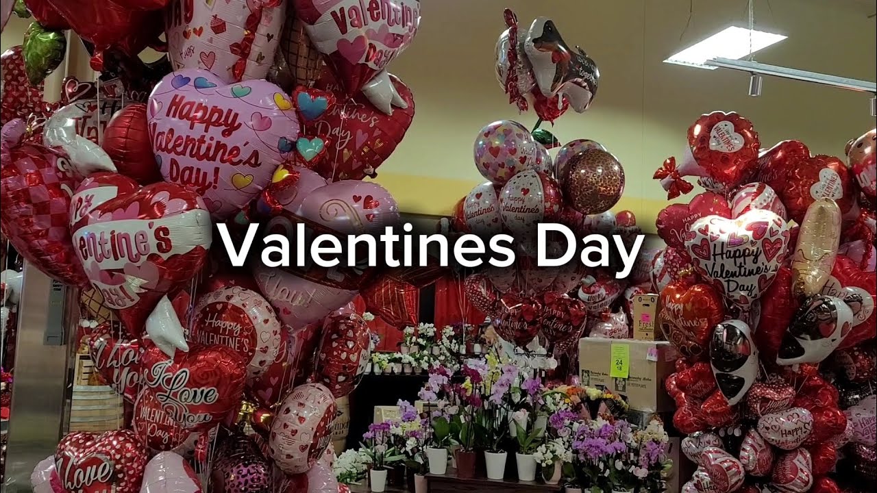 Valentines Balloons and Flowers 💐 