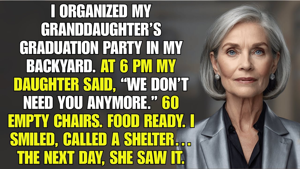 I Prepared My Granddaughter’s Graduation Party, My Daughter Said, “We Don’t Need You Anymore,” Then…