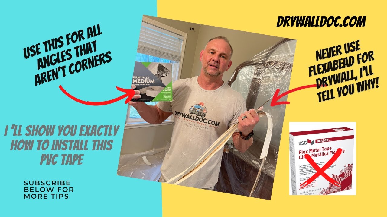How to easily Install Drywall Strait Flex Tape where Flex Bead was falling off