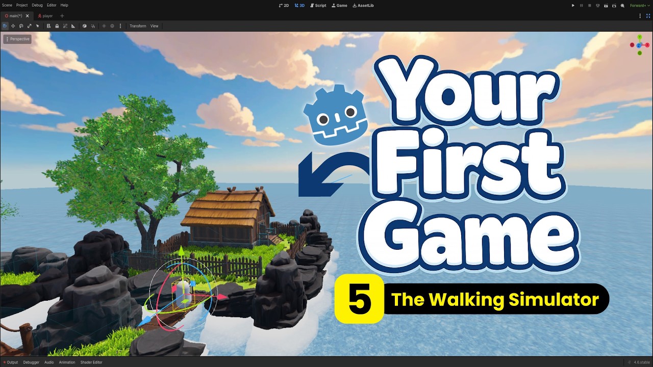 The Walking Simulator | Godot 3D Beginner Tutorial 🎮