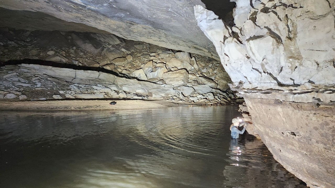 Cave so Big It Has Clouds And A Beach
