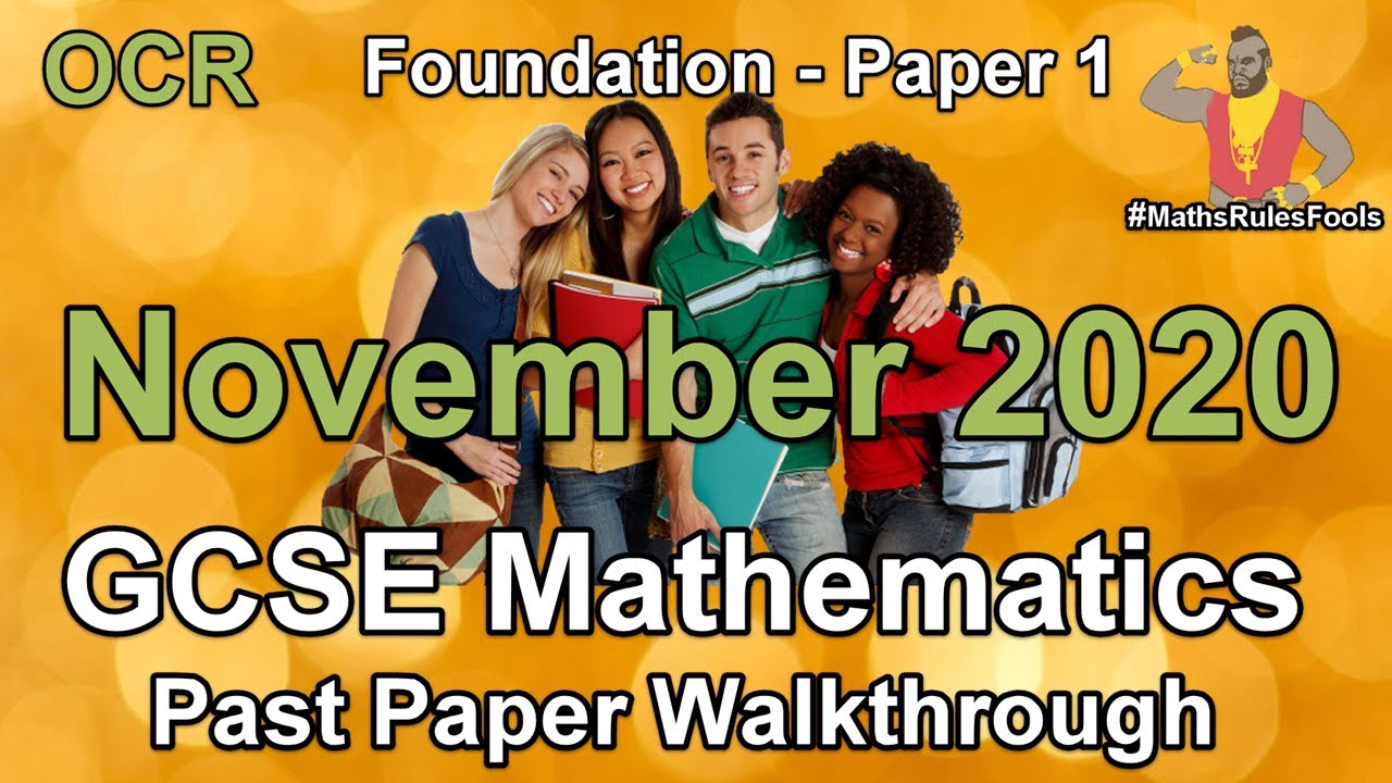 OCR GCSE Maths November 2020 Past Paper 1 Foundation