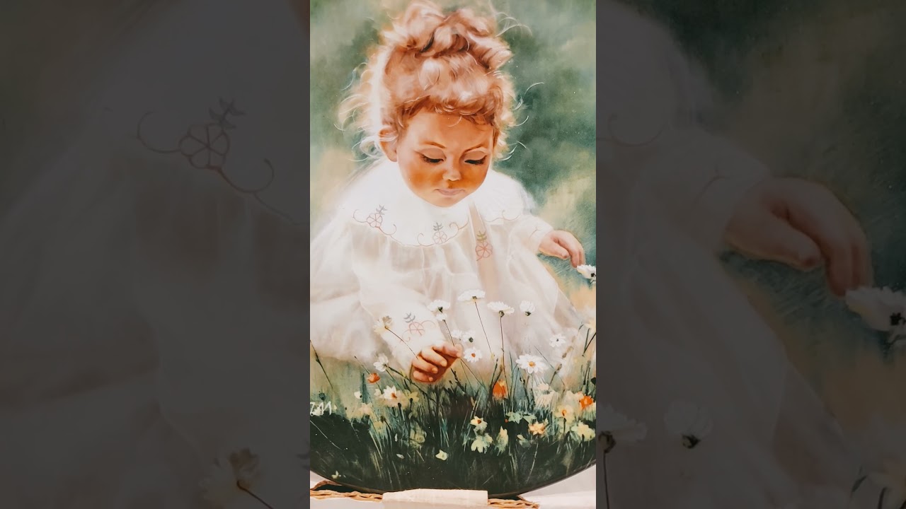 FOR SALE Spring Innocence Plate Girl Flowers $10 + shipping #shorts #donaldzolan #ceramicplate
