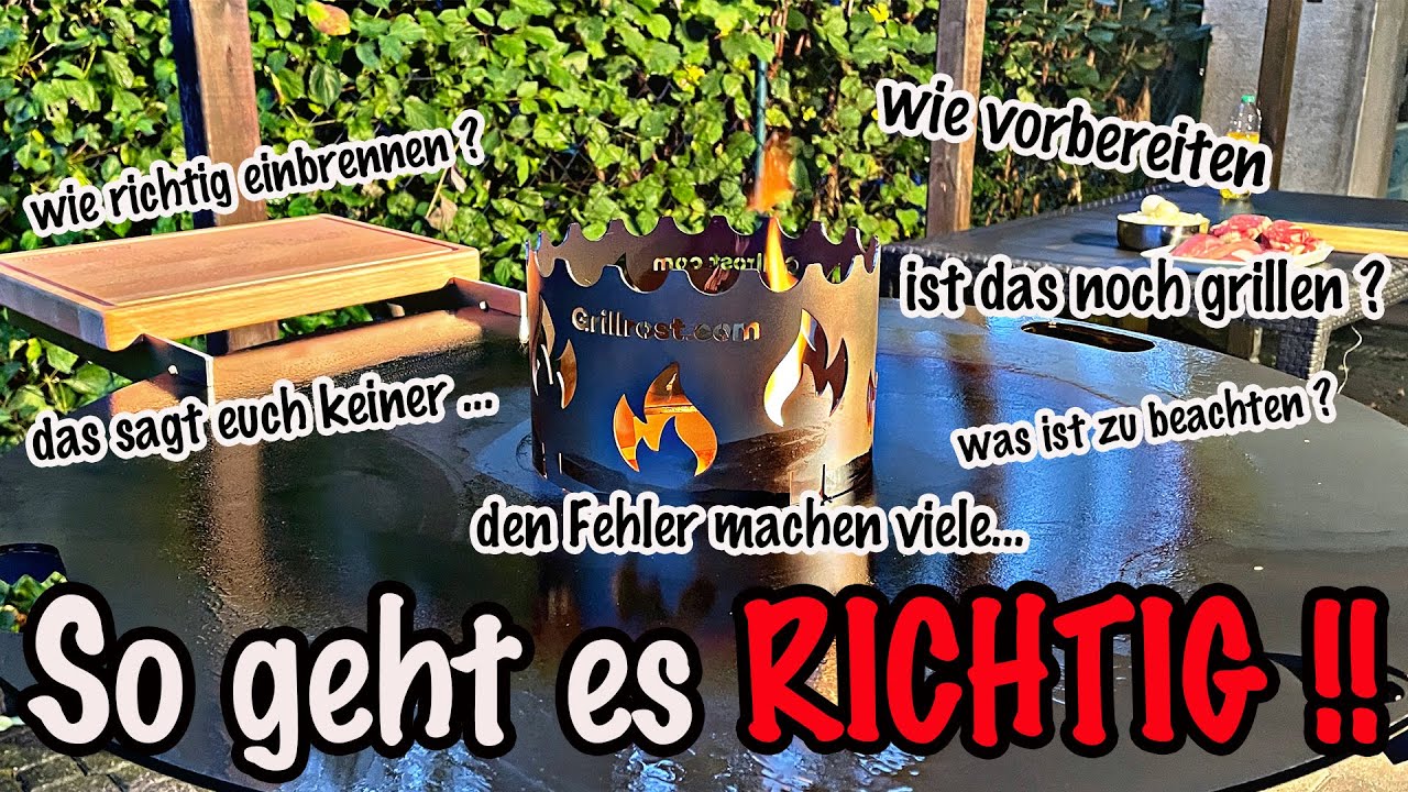 Feuerplatte richtig aufstellen einbrennen | Vor- & Nachteile | Ist das noch grillen? | The BBQ BEAR