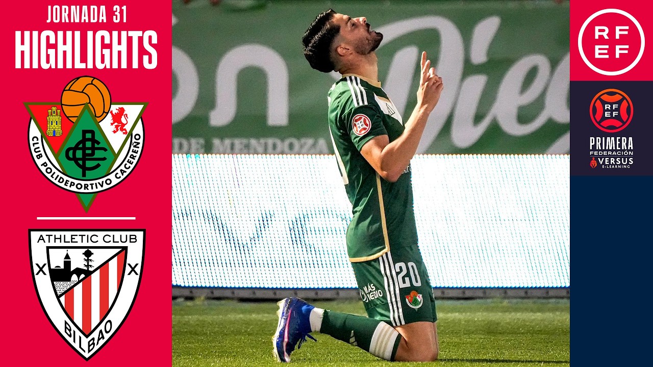 Resumen #PrimeraFederaci&oacute;n | CP Cacere&ntilde;o 1-0 Athletic Club &lsquo;B&rsquo; | Jornada 32 | Temporada 2025/2026