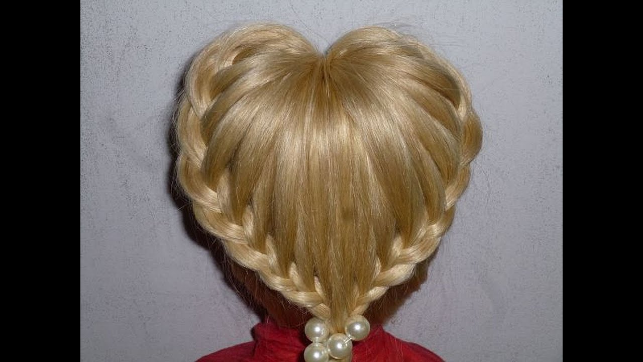 Einfache HERZ Flecht-Zopf- Frisur für KInderhaare. Heart Braid Hairstyle. Penteados. PeinadosTrenzas