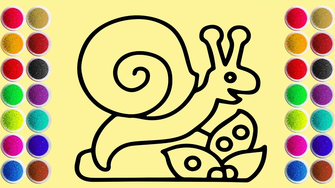 Relax and enjoy this satisfying sand painting of a cute snail | easy step by step tutorial
