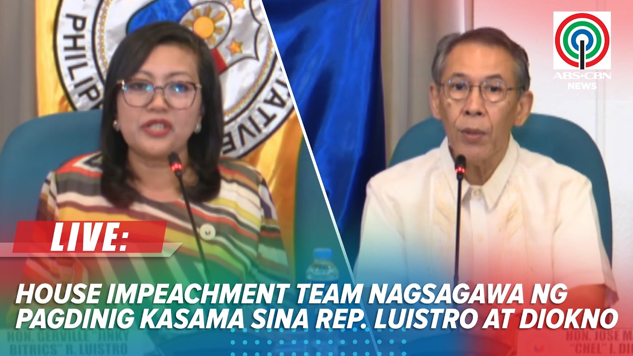 LIVE: House Impeachment team holds presscon with Rep. Luistro and Diokno | June 11, 2026