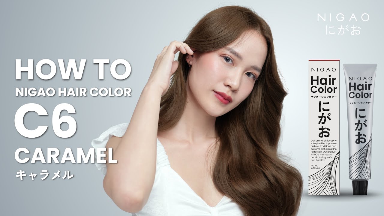 วิธีการทำสีผมนิกาโอะโทนแฟชั่น NIGAO Hair Color สีคาราเมล C6 CARAMEL