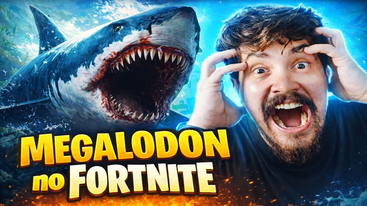 TEM UM MEGALODON NO FORTNITE, CADE MEU AMIGO!!! (Fortnite)