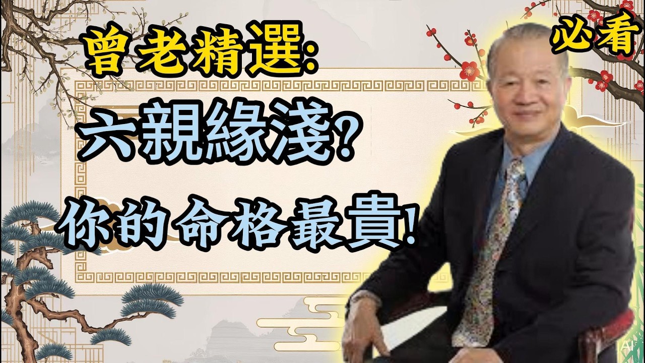 曾仕强：六親無靠？別怕，這正是命格高貴高貴的徵兆！曾老精選