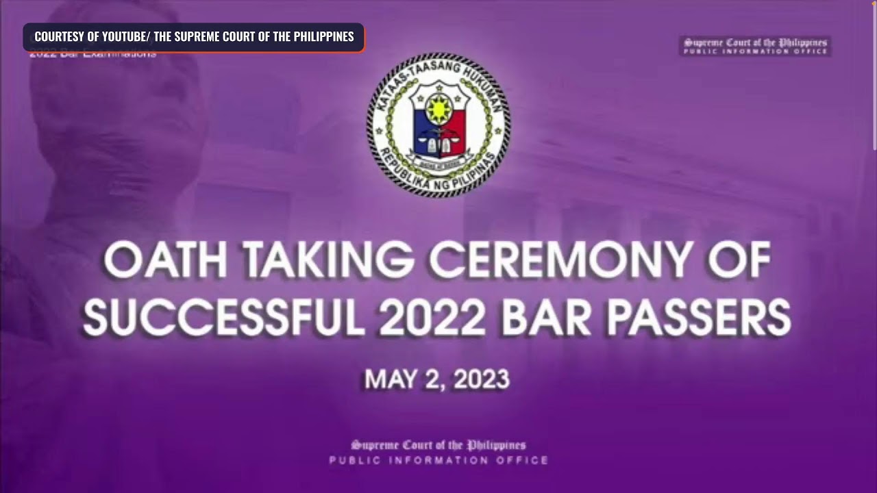 Oath-taking of Bar 2022 passers