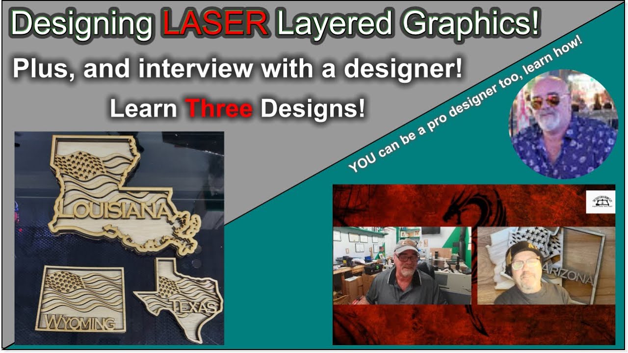 👌 Cutting LAYERED US State Graphics Like a Pro! With a Special Guest!