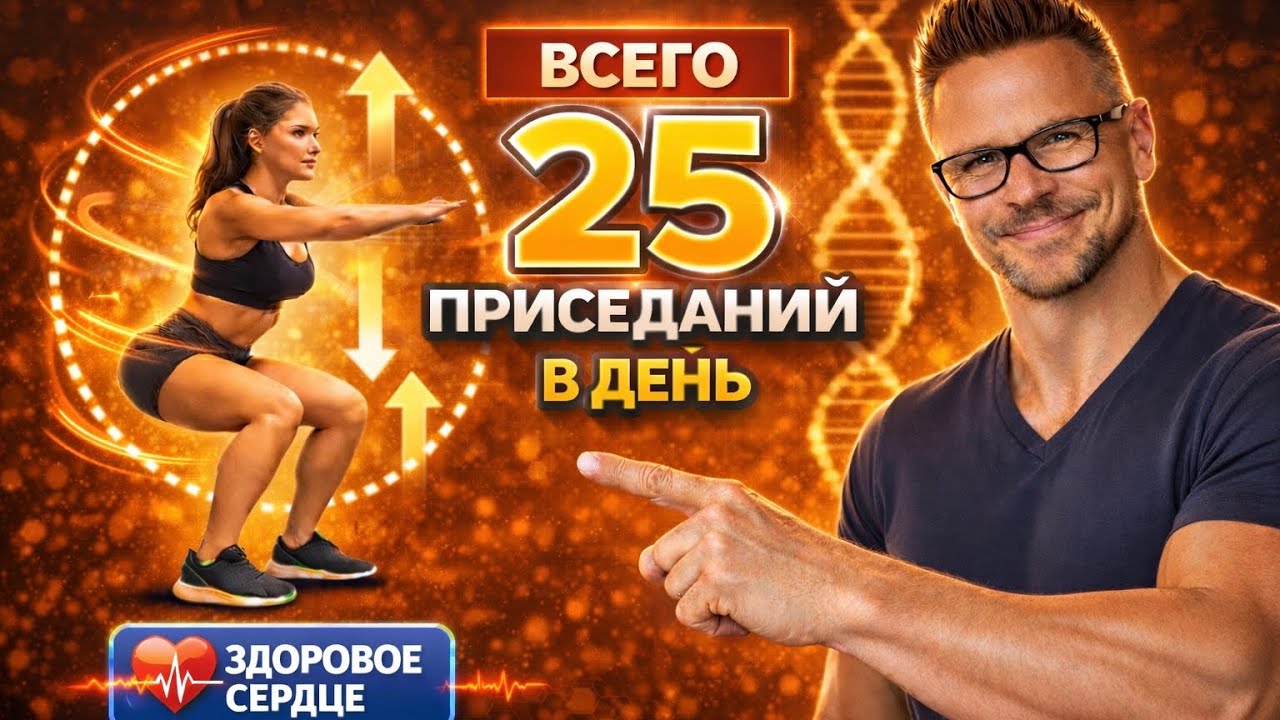 Всего 25 приседаний в день творят чудеса с твоим телом!