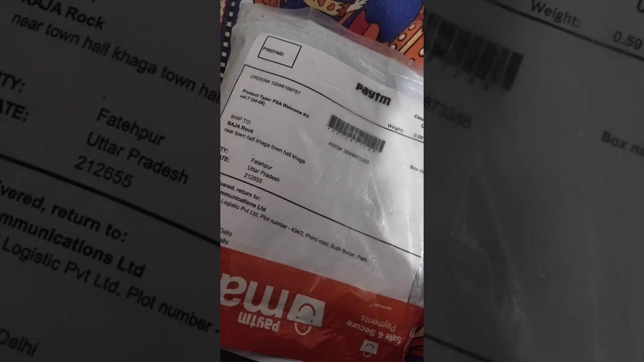 PAYTM service agent kit unboxing..