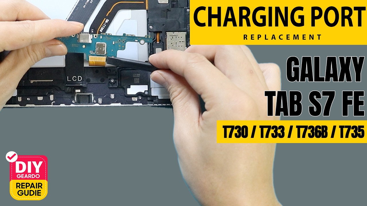 Замена платы разъема зарядки Samsung Galaxy Tab S7 FE | SM-T730/ T733/ T736B/ T735