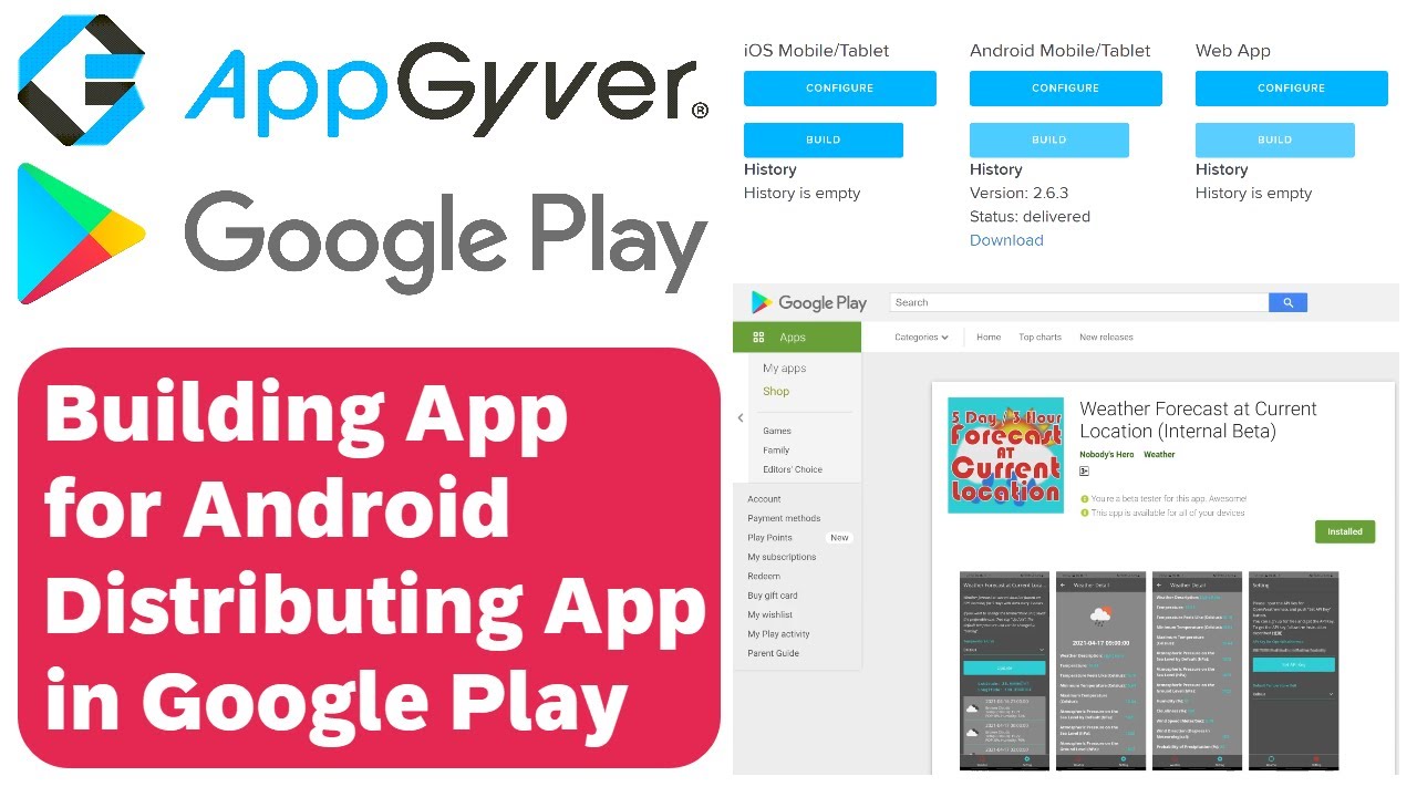 AppGyver: Building the App for Android & Distributing it in Google Play