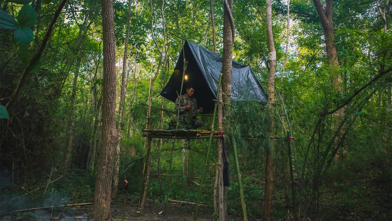 เข้าป่า สร้างที่พักในดงยุงป่า หาหน่อไม้ ทำอาหาร อยู่ให้รอด 3 วัน