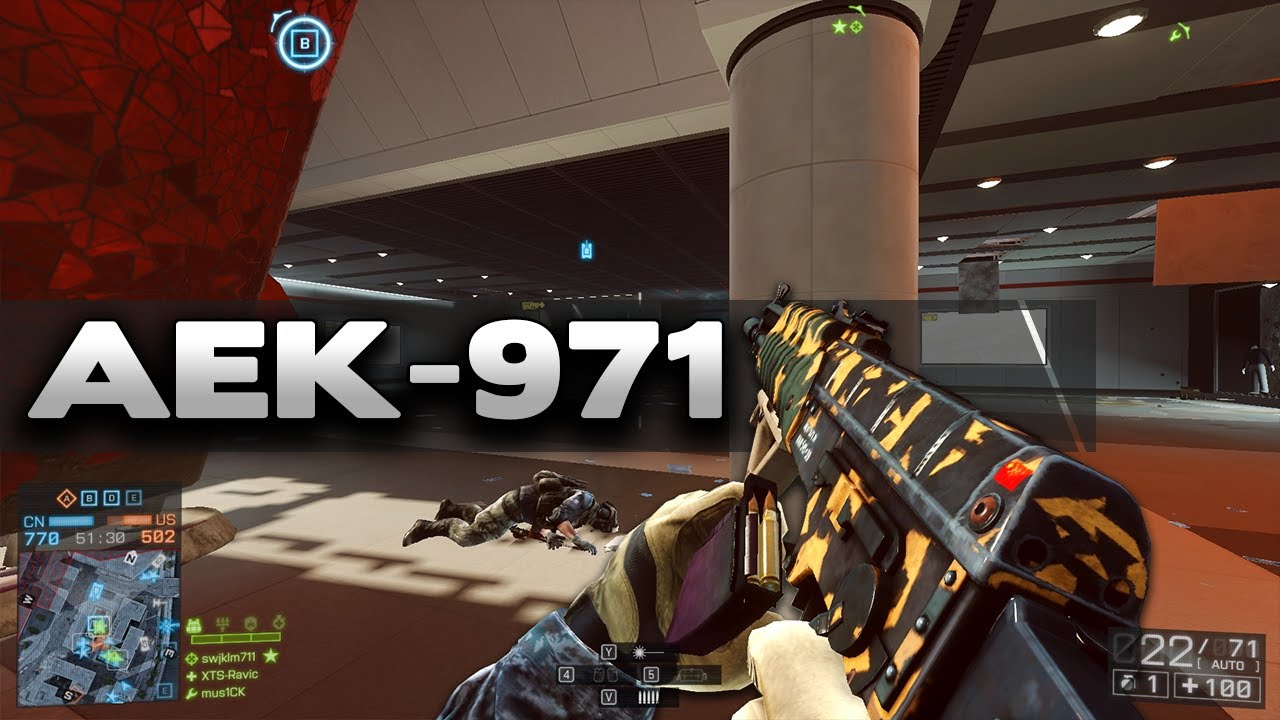 Battlefield 4 AEK-971 Gameplay