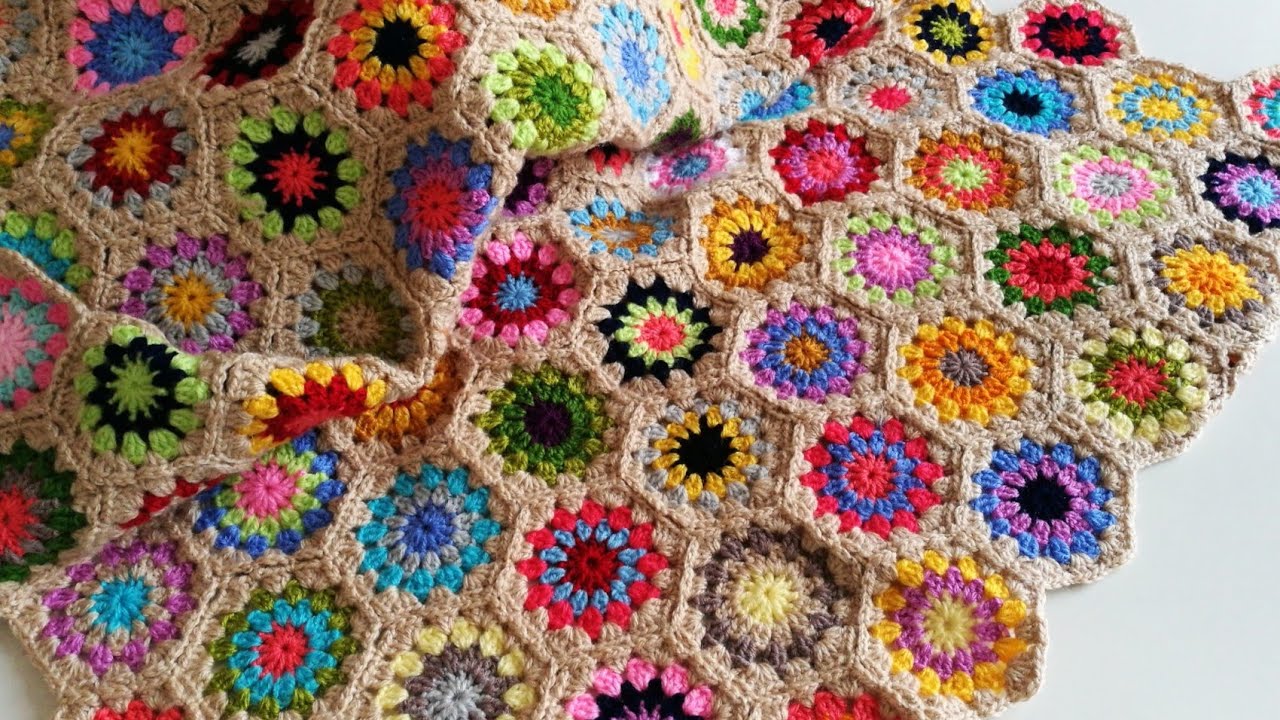 Kalan  İplerle Battaniye Örelim🌻Altıgen Motifler💞Hanım Dilendi Bey Beğendi🍀#evdekal #stayhome