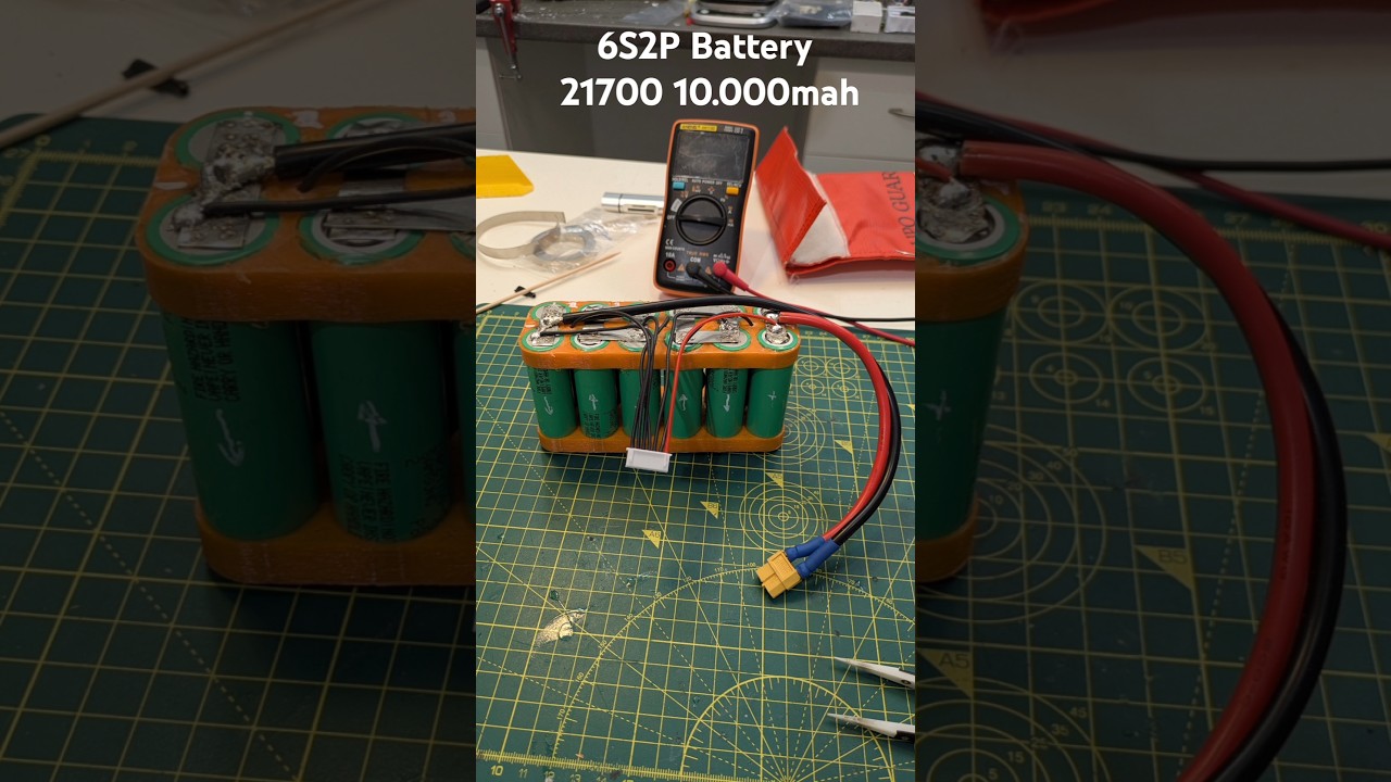 6S2P Battery 21700 10.000mah 25,2v 70Amax DIY #21700 #diy #longrange #battery #liion #samsung #drone