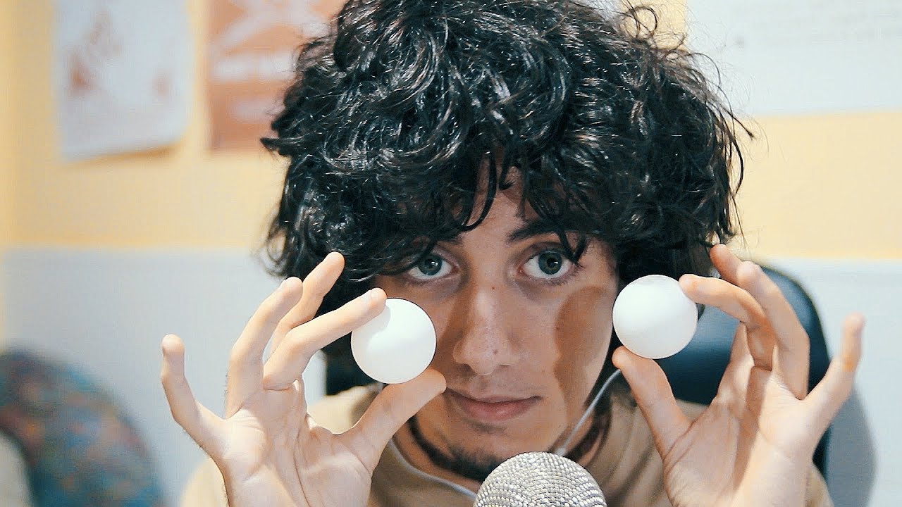 ASMR WITH LITTLE WHITE BALLS