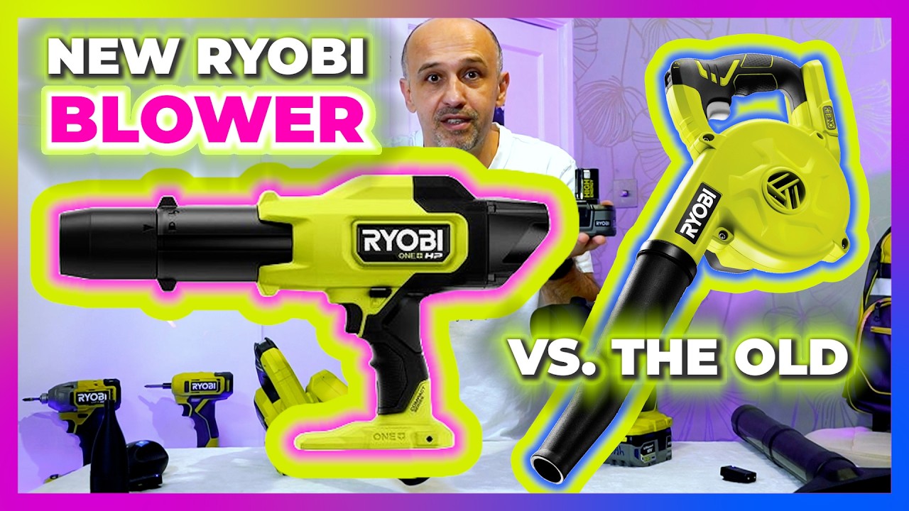 NEW RYOBI COMPACT BLOWER GUN vs the OLD ONE! - RY18BLCXA vs R18TB or PSBLB01K vs P755 Comparison