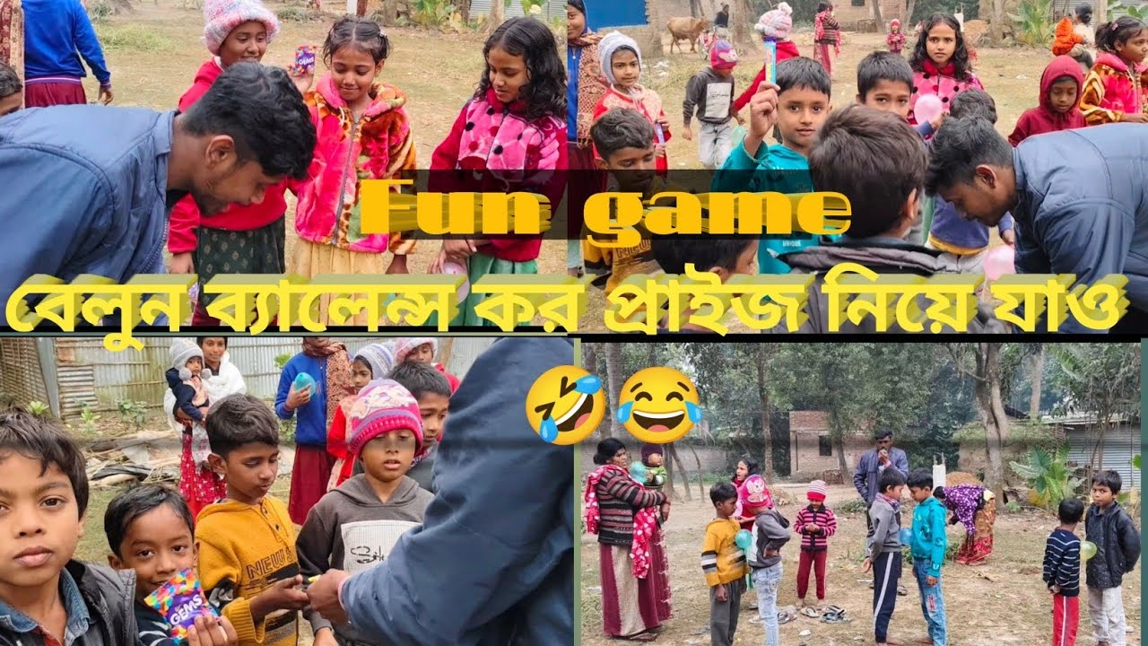 Balloon balance game 🤣😂