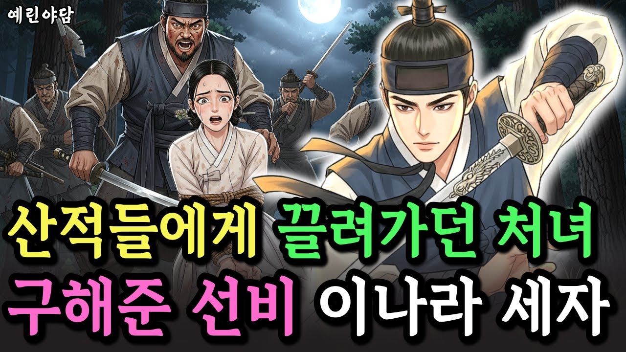 괴물산적들에게 끌려가던 그날, '내 여인이다' 검은무리를 이끌고 나타난 선비는 세자였다..야담·민담·전설·설화·옛날이야기