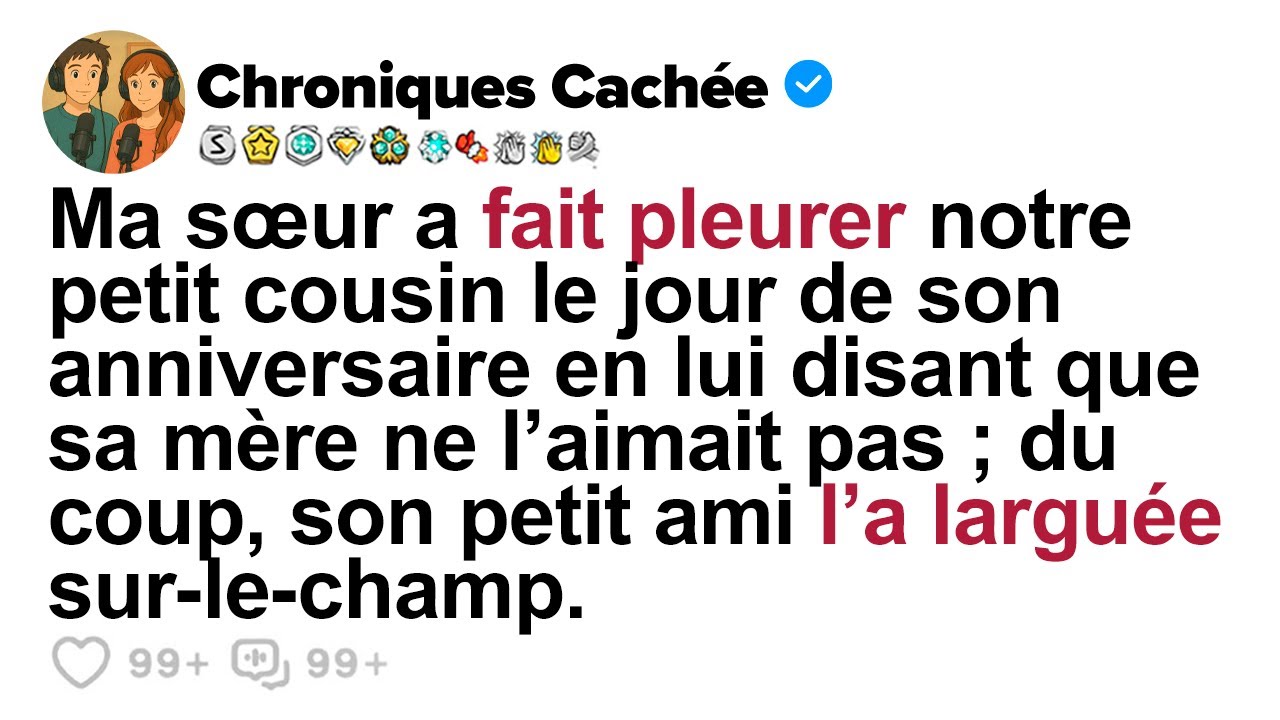 Ma SŒUR a Fait Pleurer Notre Petit Cousin à Son ANNIVERSAIRE en Disant Que Sa MÈRE Ne L’Aimait