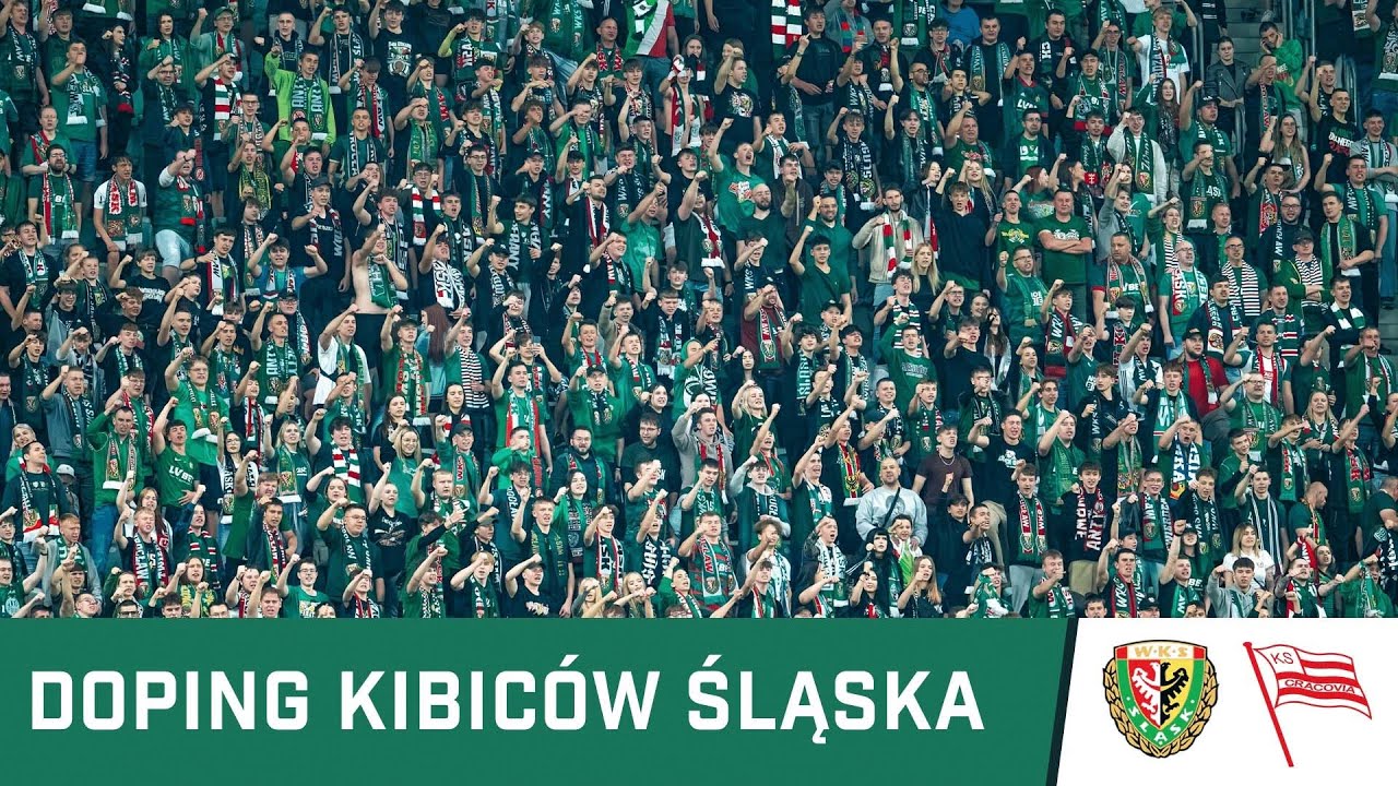 KIBICE: Doping kibiców Śląska w meczu z Cracovią