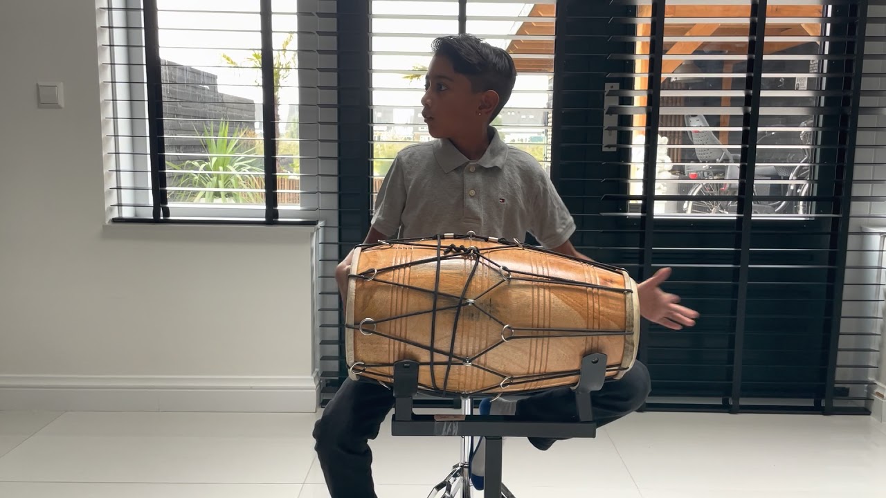 Jai Kedar 9Y old dholak cover, song of Dewindersingh. Apen Piya Ke Maine