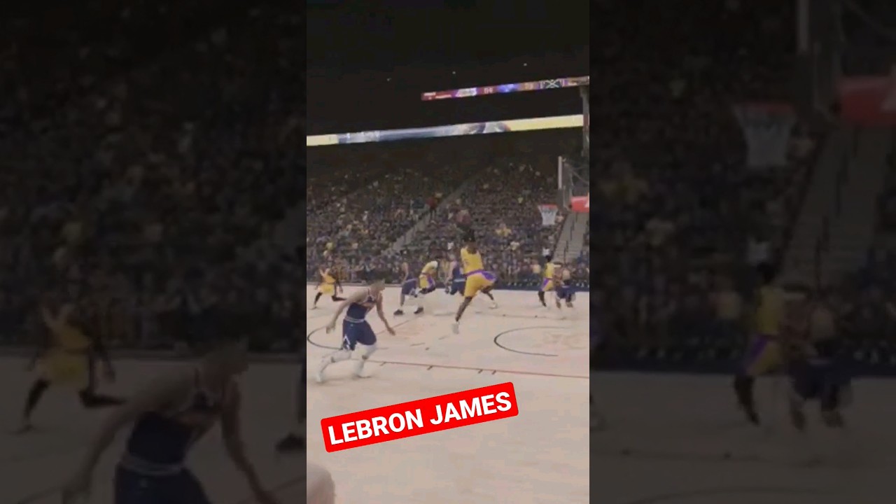LEBRON JAMES dando uma cravada contra os NUGGETS!! 