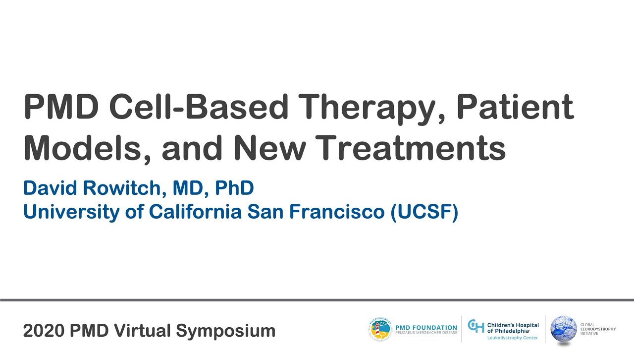 PMD Cell-Based Therapy, Patient Models, and New Treatments
