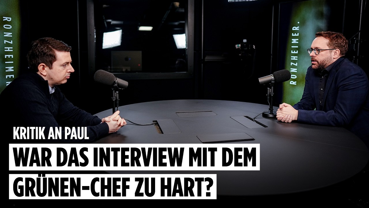 Kritik an Paul: War das Interview mit dem Gr&uuml;nen-Chef zu hart?