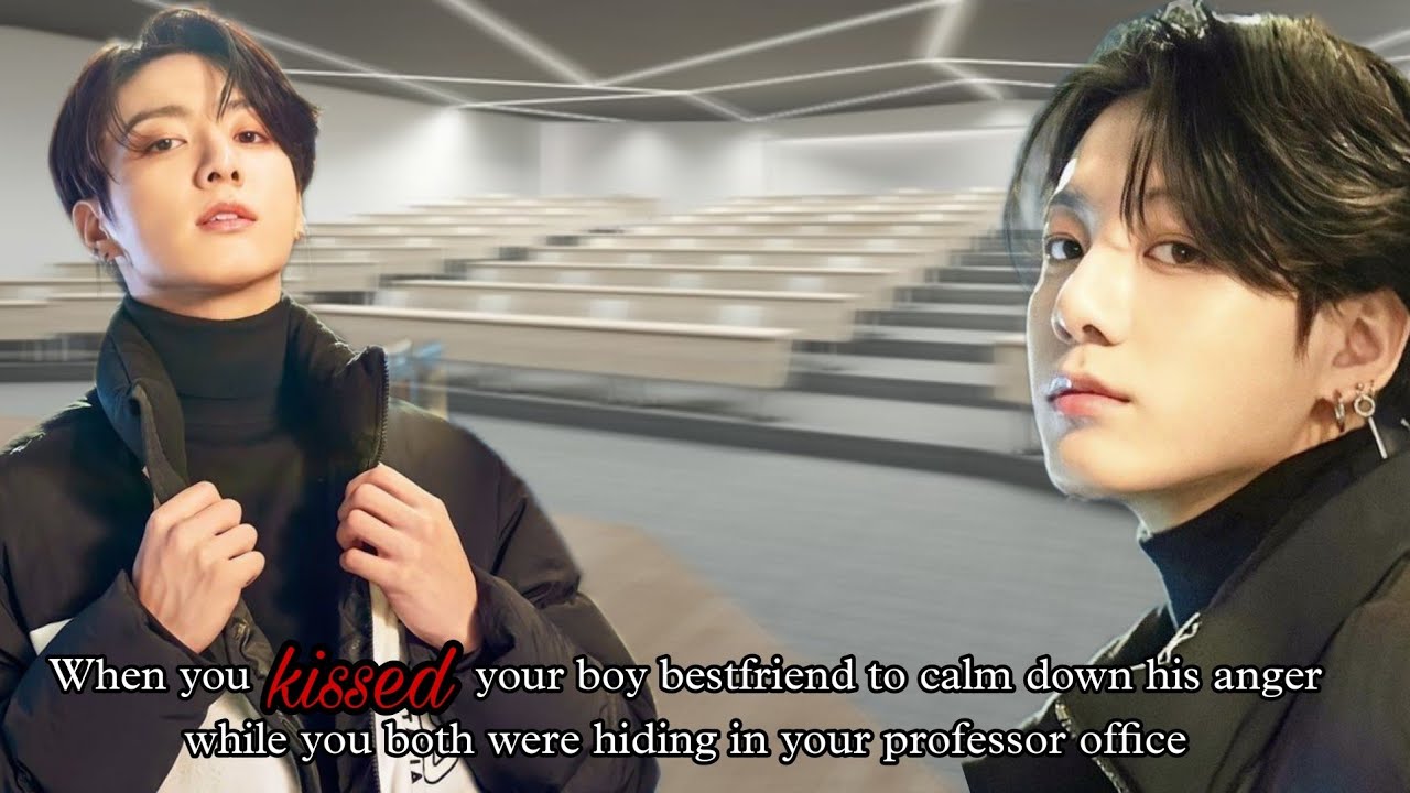 When you kissed your boy bestfriend to calm down his anger while you both were hiding [Jk Oneshot]