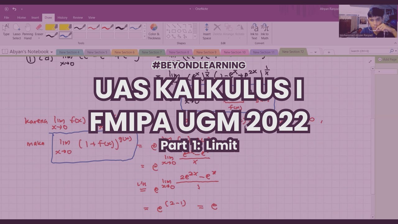 Bahas UAS Kalkulus I FMIPA UGM 2022 (1/5)