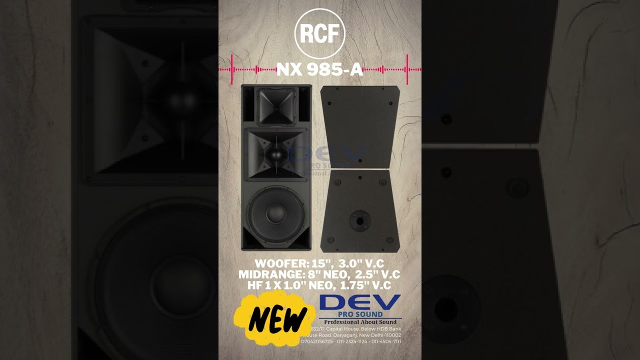 #shorts RCF NX 985-A / Professional Three-way Active Speaker / 2100W Class-D Amplifier