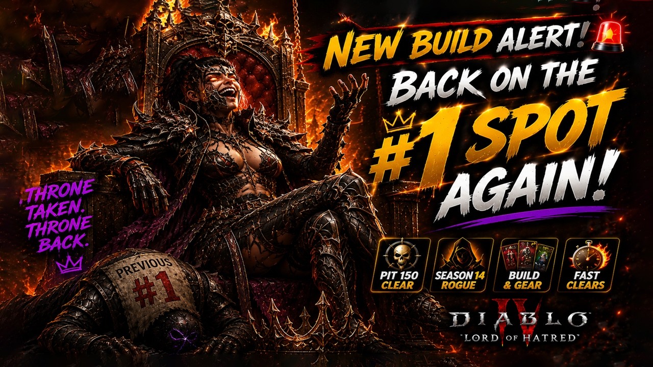 🚨 NEW BUILD ALERT! 👑 Back on the #1 Spot Again | Diablo 4 Season 14 Rogue Shadow Imbue