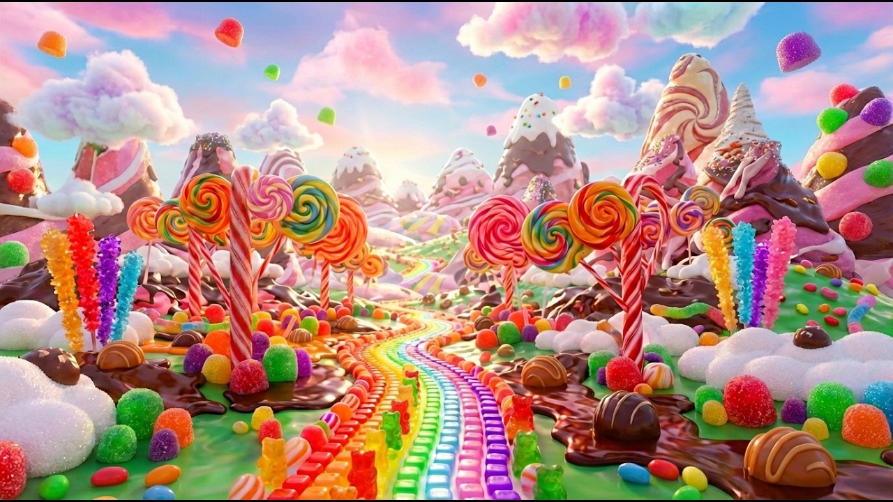 🍬 Calming Candy Land World 🌈 | Uplifting Music & Ambience (24/7)