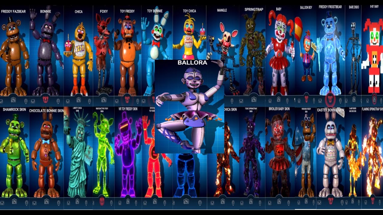 FNAF AR | COMPLETE WORKSHOP ANIMATRONICS & BALLORA 2019-2020 ALL SUITS & CPUS | SPECIAL DELIVERY