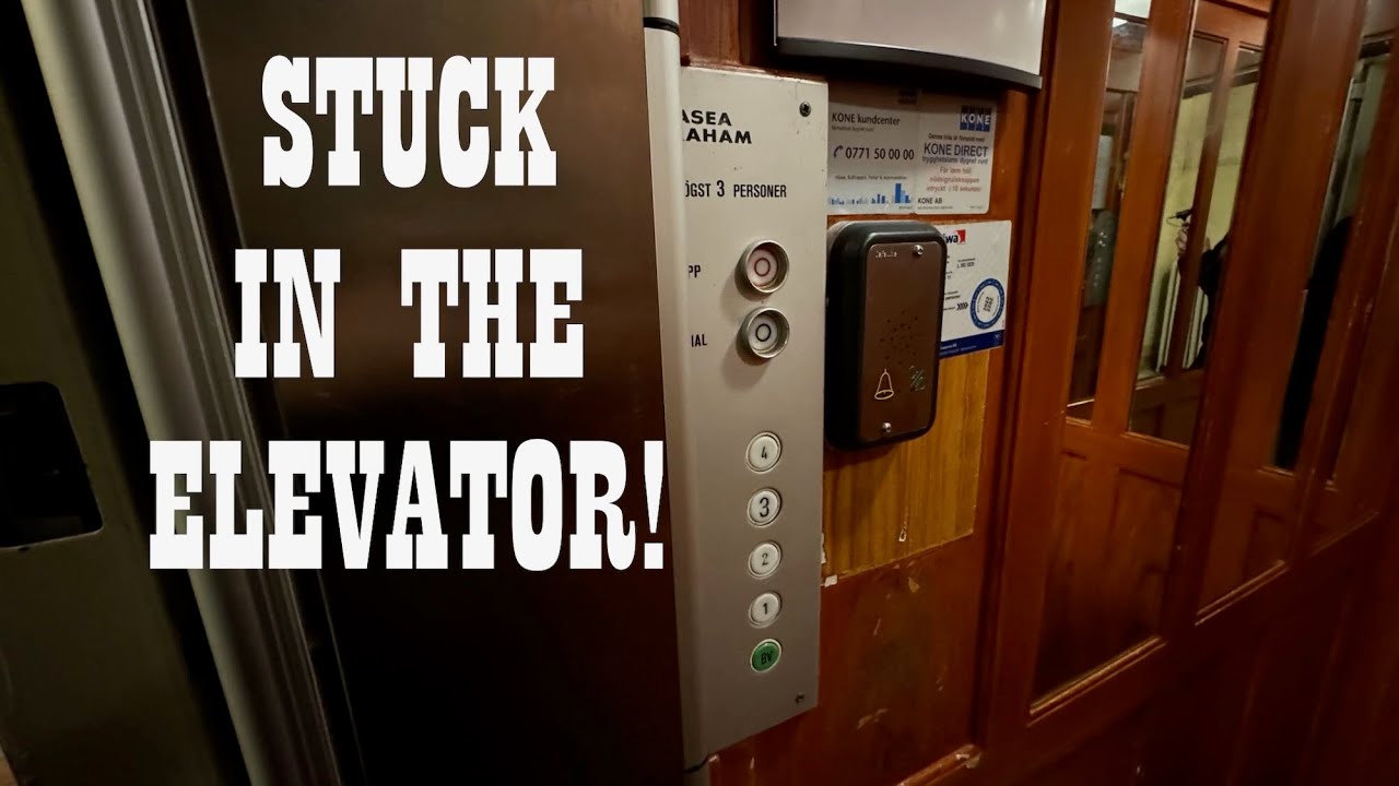 Sundsvall, Sweden: Getting myself stuck on a vintage Asea Graham Elevator at Storgatan 11